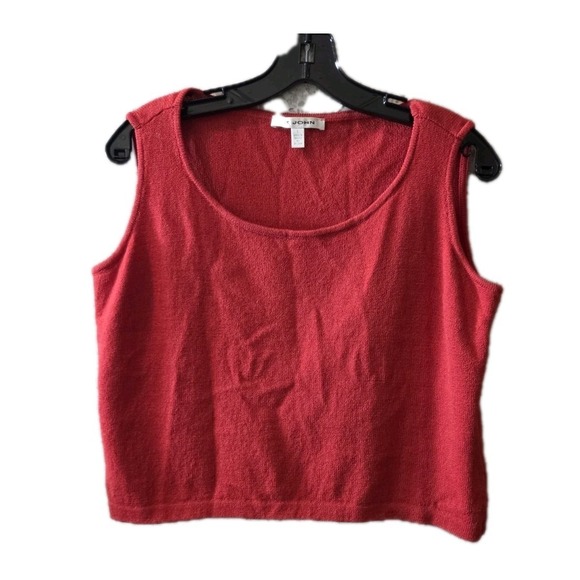 St. John Tops - St. John Red Knit Tank Top Women L Wool Blend Sleeveless Classic Shell